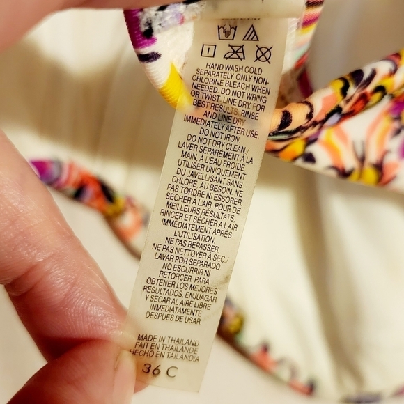 Victoria's Secret Swim Floral Strapless Bikini Top 36C Sexy Summer Pool Vacation - Picture 8 of 9